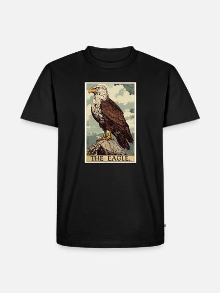 Eagle - Men's Premium Organic T-Shirt - black