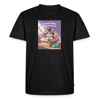 Forever Home Chaton en boîte - T-shirt Premium bio Homme - noir - Devant - Nico (187cm)