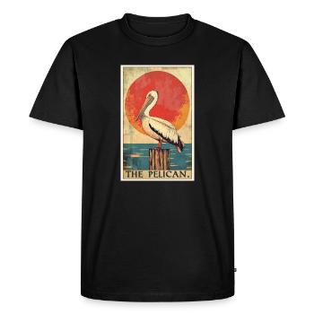 Pélicans Pélican - T-shirt Premium bio Homme - noir - Devant - Nico (187cm)