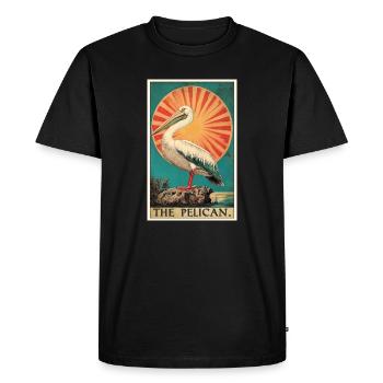 Pélicans Pélican - T-shirt Premium bio Homme - noir - Devant - Nico (187cm)
