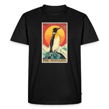 Pingouins Pingouin - T-shirt Premium bio Homme - noir - Devant - Nico (187cm)
