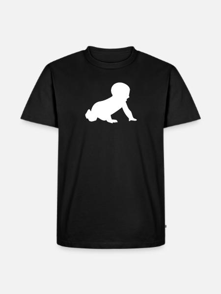 Crawling baby silhouette - Men's Premium Organic T-Shirt - black