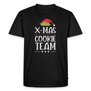L’équipe des biscuits de Noël - T-shirt Premium bio Homme - noir - Devant - Nico (187cm)