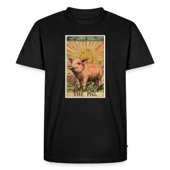 Pig Pig - Men's Premium Organic T-Shirt - black - Front - Nico (187cm)