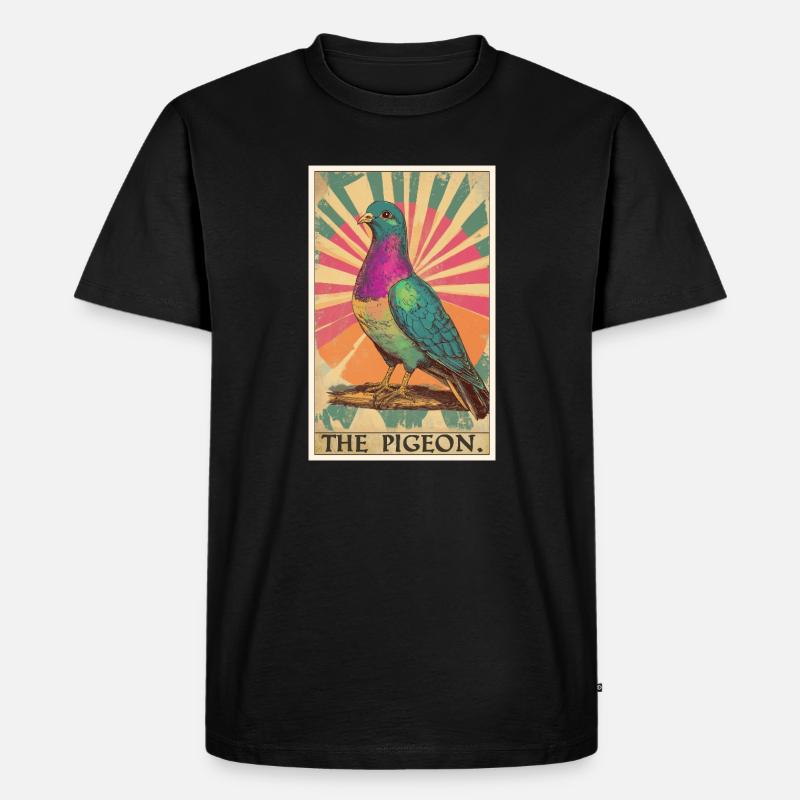 Tauben Taube - Männer Premium Bio T-Shirt - Schwarz