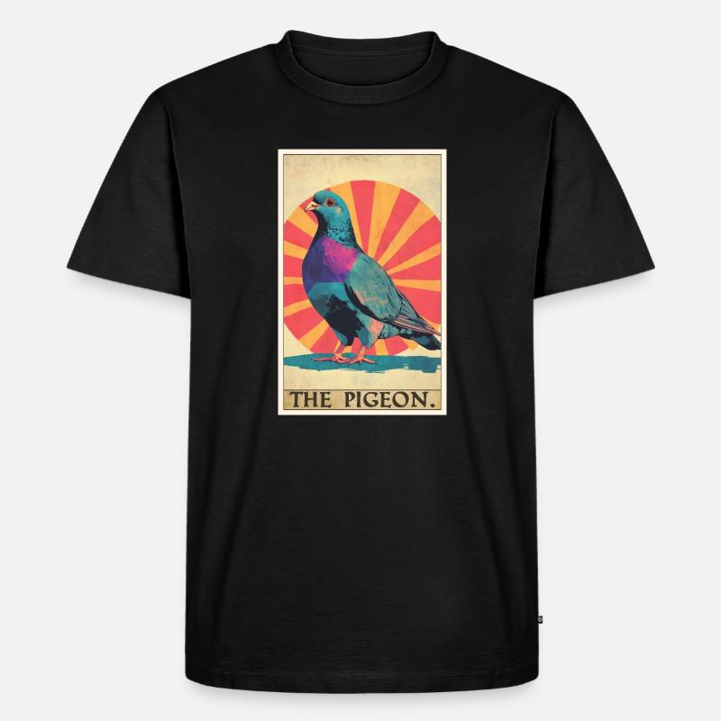 Tauben Taube - Männer Premium Bio T-Shirt - Schwarz