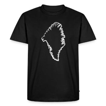 Greenland silhouette white - Men's Premium Organic T-Shirt - black - Front - Nico (187cm)