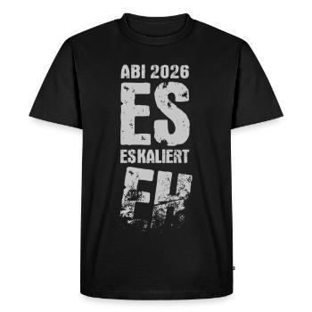 It's escalating anyway | Abi 2026 - Abitur Party - Men's Premium Organic T-Shirt - black - Front - Nico (187cm)