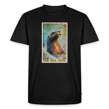 Lions de mer Lion de mer - T-shirt Premium bio Homme - noir - Devant - Nico (187cm)