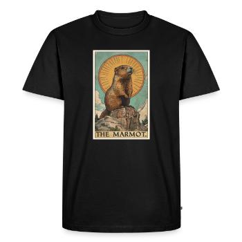 Marmottes Marmotte - T-shirt Premium bio Homme - noir - Devant - Nico (187cm)