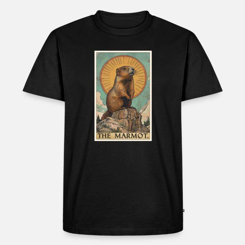 Murmeltiere Murmeltier - Männer Premium Bio T-Shirt - Schwarz