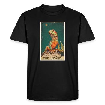 Lézard des lézards - T-shirt Premium bio Homme - noir - Devant - Nico (187cm)