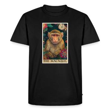 Macaque Macaque - T-shirt Premium bio Homme - noir - Devant - Nico (187cm)