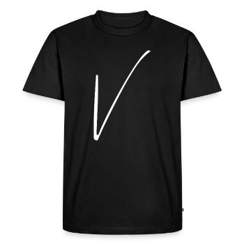 V - T-shirt Premium bio Homme - noir - Devant - Nico (187cm)