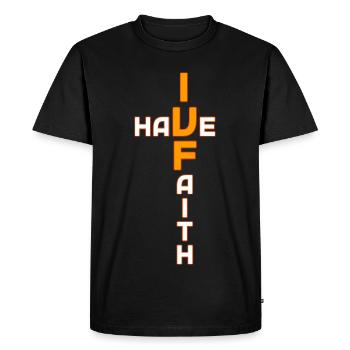 I Have Faith IVF Month Infertility Awareness - Men's Premium Organic T-Shirt - black - Front - Nico (187cm)