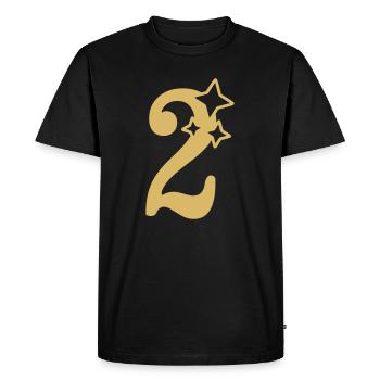 Étoile du 2e anniversaire - T-shirt Premium bio Homme - noir - Devant - Nico (187cm)