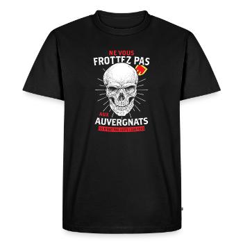 Ne Vous Frottez Pas Aux Auvergnats Ils N Ont Pa... - T-shirt Premium bio Homme - noir - Devant - Nico (187cm)
