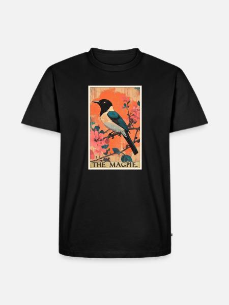 Elstern Elster - Männer Premium Bio T-Shirt - Schwarz