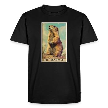 Marmots Groundhog - Men's Premium Organic T-Shirt - black - Front - Nico (187cm)