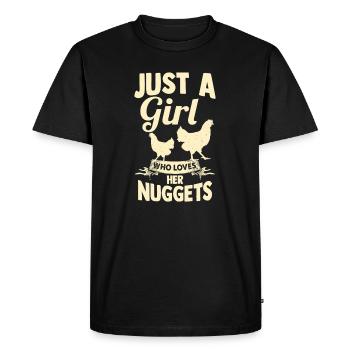 Élevage de coqs, volaille, poulet - T-shirt Premium bio Homme - noir - Devant - Nico (187cm)