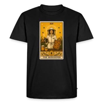 Beekeeper | Bees Honey Beekeeping Tarot - Men's Premium Organic T-Shirt - black - Front - Nico (187cm)