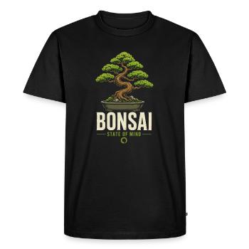 Plante d’arbre à bonsaï japonais ZenMind Bonsai - T-shirt Premium bio Homme - noir - Devant - Nico (187cm)
