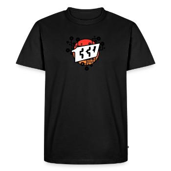 1337 Vie de joueur - T-shirt Premium bio Homme - noir - Devant - Nico (187cm)