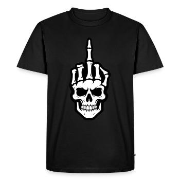 Majeur squelette - T-shirt Premium bio Homme - noir - Devant - Nico (187cm)