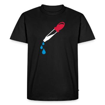 pipette - T-shirt Premium bio Homme - noir - Devant - Nico (187cm)