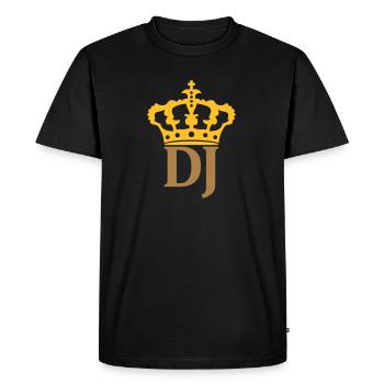 Couronne de DJ d'or - T-shirt Premium bio Homme - noir - Devant - Nico (187cm)