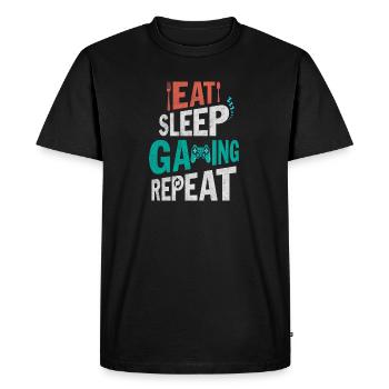 GAMING - GAMER ZOCKER DESIGN GAMER - Men's Premium Organic T-Shirt - black - Front - Nico (187cm)
