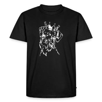 Chien de la couronne de la couronne de Wilsigns - T-shirt Premium bio Homme - noir - Devant - Nico (187cm)