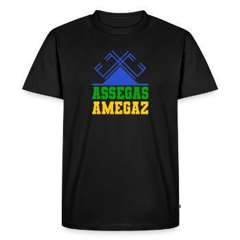 Assegas amegaz - T-shirt Premium bio Homme - noir - Devant - Nico (187cm)