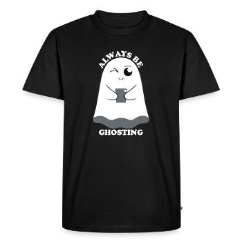 Boo Fantôme Drôle - T-shirt Premium bio Homme - noir - Devant - Nico (187cm)