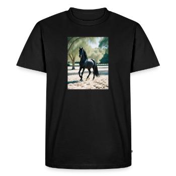 PRÉ - T-shirt Premium bio Homme - noir - Devant - Nico (187cm)