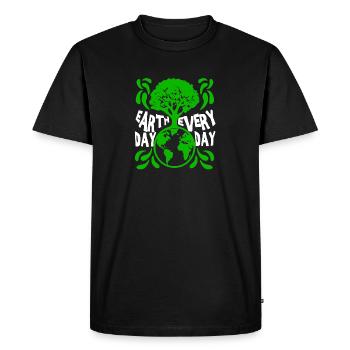 Protection du climat Idée cadeau Pistes de réflexion - T-shirt Premium bio Homme - noir - Devant - Nico (187cm)