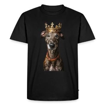 Lévrier - T-shirt Premium bio Homme - noir - Devant - Nico (187cm)