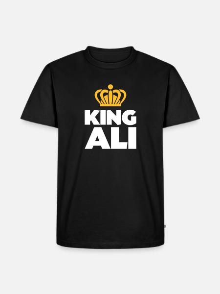 King ali name thing crown - Men's Premium Organic T-Shirt - black