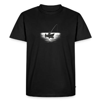 Pêcher en mer - T-shirt Premium bio Homme - noir - Devant - Nico (187cm)