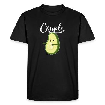 Best couple-avocado love gift partner shirt - Men's Premium Organic T-Shirt - black - Front - Nico (187cm)