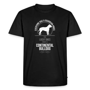 CONTINENTAL BULLDOG Ange-Gardien Wilsigns - T-shirt Premium bio Homme - noir - Devant - Nico (187cm)