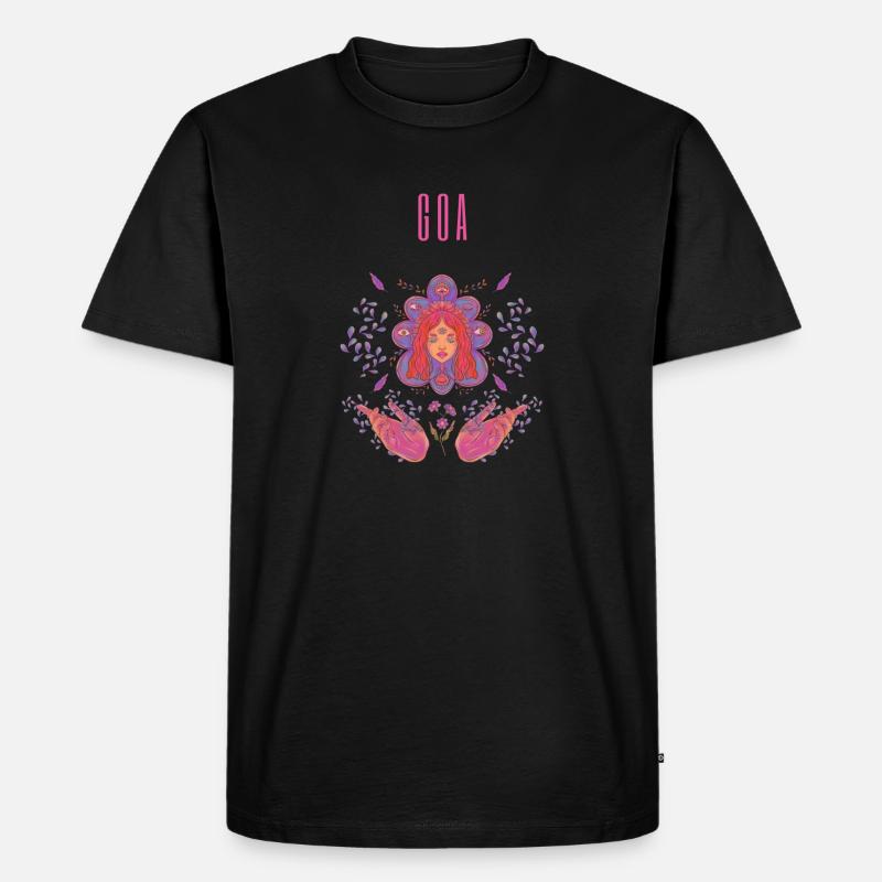 Goa - Männer Premium Bio T-Shirt - Schwarz