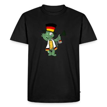 Tortue fan allemande - T-shirt Premium bio Homme - noir - Devant - Nico (187cm)