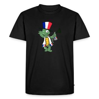 France Fan Turtle - T-shirt Premium bio Homme - noir - Devant - Nico (187cm)
