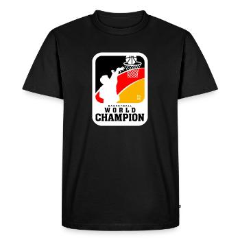 GERMANY BASKETBALL WOLRD CHAMPION 2023 - Men's Premium Organic T-Shirt - black - Front - Nico (187cm)