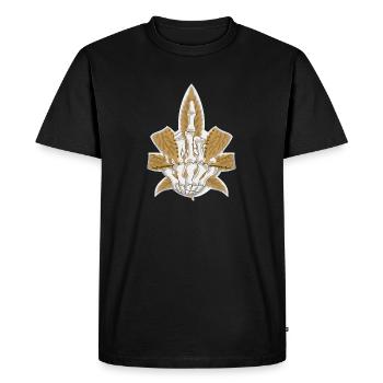 Feuille de squelette - T-shirt Premium bio Homme - noir - Devant - Nico (187cm)