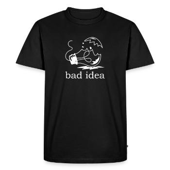 Light bulb bad idea - Men's Premium Organic T-Shirt - black - Front - Nico (187cm)