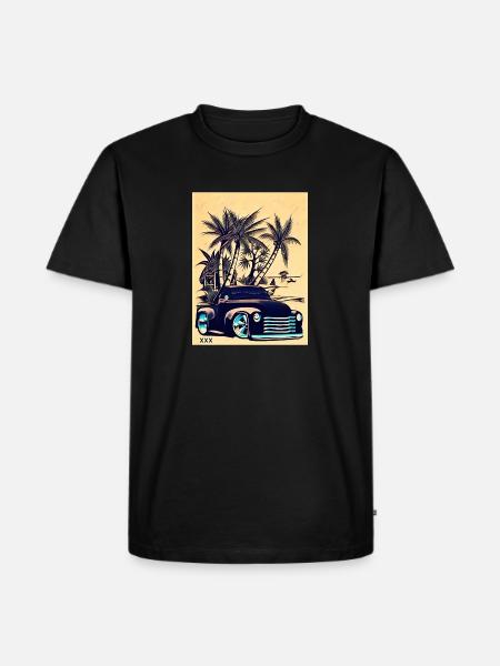 Freistil Retro Car Design - Männer Premium Bio T-Shirt - Schwarz