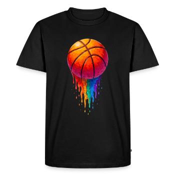 Basket-ball Joueurs de basket-ball Entraîneurs de basket-ball - T-shirt Premium bio Homme - noir - Devant - Nico (187cm)