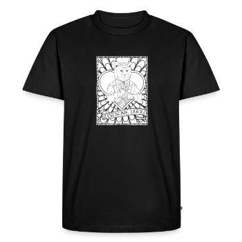 Handsome Dude Vintage Fantasy Animal Bear Husband - Men's Premium Organic T-Shirt - black - Front - Nico (187cm)
